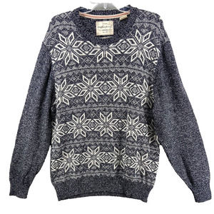 Original Weatherproof Vintage Sweater Men's‎ Sz XL The Holiday Sweater Gray Snow